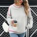 Women's Clothing Autumn New Autumn And Winter New Pullover Round Neck Contrast Color Loose Sweater For Women_ecoleips.com