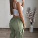 High-Waisted Quick-Drying Loose-Fit Casual Cargo Pants For Women With Wide Legs And American Style Pockets New_ecoleips.com