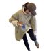 girl Korean Style Stand Collar Parka Thickened Coat 2024 Winter New Patchwork Lamb Wool Mid-Length Top Cotton_ecoleips.com