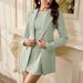 Women's Office Wear Suit Set - Blazer & Short Dress Two-Piece Outfit For Work, Elegant And Stylish_ecoleips.com