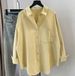 Women's Solid Color Cotton Shirt Korean Style Loose Casual Long Sleeved Top Versatile Spring Autumn Jacket_ecoleips.com