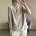 The Derong Monochrome Design Women's Autumn/Winter Outfit Features A Top That Covers The Abdomen, Creating An Artistic L_ecoleips.com