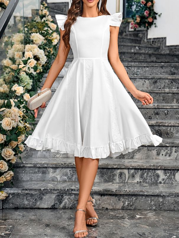 Women’s Clothing Summer New New Women's Clothing Dunhuang New Short Sleeved Waist Dress Puffy Skirt_ecoleips.com