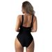 Women's Sexy Solid Color One Piece Swimsuit Tight Fit Beachwear_ecoleips.com