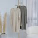 Elegant Knit Blouse For Women - Long Sleeve Office Wear With Princess Sleeves & Flowy Silhouette (Black/Mocha/Coffee/Charcoal/Beige)_ecoleips.com