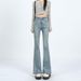 High-waisted Flared Jeans For Women, 2025 New Summer Style, Stretchy, Slimming, Petite-friendly, Micro-flared Long Pants_ecoleips.com
