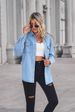 Women's Clothing New Light Colored Slim Denim Long Sleeve Shirt For Women_ecoleips.com