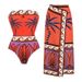 Women's Sexy Strapless Swimsuit Printed Tight Fit Two Piece For Hot Springs Vacation Swimwear_ecoleips.com