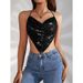 Cross-border Foreign Trade Women's Clothing Sexy Sequin Camisole Backless Lace-up Halter Top For Women Summer In_ecoleips.com