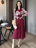 Women's Clothing Plus Size Elegant Fashionable Slimming Dress For Women Spring New Style Suit Collar Pleated_ecoleips.com