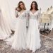 Lightweight Wedding Dresses Lace V Neck Backless Short Train Bridal Gowns For Women Source_ecoleips.com