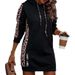 2026 Spring/Summer New European And American Women's Leopard Letter Hoodie Dress 0052 Print_ecoleips.com