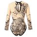 Women's Quick Drying One Piece Swimsuit 2025 Long Sleeve Sunscreen Sports Surfing Suit Backless Cover up Tight Fitting Summer Swimwear_ecoleips.com