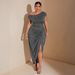 Cross-border Summer 2025 New Slim-Fit Long European And American Style Sexy Waist-Cinching Twist Knot Slit_ecoleips.com