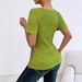 European And American New 2026 Summer Intellectual Style Elegant Buttoned Pullover V-Neck Slim Fit Women's_ecoleips.com
