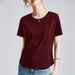Summer Women's White Mercerized Cotton T-Shirt | 3D Stitching Round Neck Basic Top | Plus Size Slim Fit Layered Casual Blouse_ecoleips.com