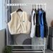 Casual And Relaxed Autumn-Winter Fleece Knit V-Neck Vest, Lamb Wool Warm Vest Jacket For Women_ecoleips.com