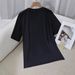 Women's Casual Round Neck Short Sleeve T-Shirt Multi-Color American Style Simple Fashionable Sports Top Solid Loose Printed_ecoleips.com