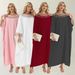 plus Size Middle Eastern Women's Elegant Long Dress Arabian Dubai Robes Saudi Arabia Travel Outfit Polyester_ecoleips.com