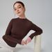 Women's High-Neck Long Sleeve Yoga Top Seamless Workout Shirt Nylon Spandex Breathable Fitness Training Apparel_ecoleips.com