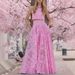 Women's Clothing Casual Fashion Sleeveless Pocket Long Skirt Dress Two Piece Suit_ecoleips.com