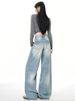 American Retro Straight-leg Wide-leg Jeans For Women, Early Spring 2026 New Model, Light Blue, Loose, Slimming,_ecoleips.com