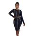 Women’s Clothing Sexy Slim Hot Diamond Elastic Tight Hip Long Sleeve Dress_ecoleips.com