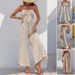 Women's Clothing High Waisted Drawstring Wide Leg Jumpsuit Patchwork Ethnic Style Casual Summer Romper_ecoleips.com