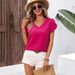 Women's Floral Embroidery V-Neck Blouse Ruffle Sleeves Vacation Style Pullover Top Spring Summer Autumn_ecoleips.com