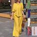 Women's Clothing Summer New Cotton And Linen Suits For Women Fashion Solid Color Loose Casual Trousers Two Piece Suit_ecoleips.com