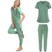 Women's Clothing Beauty Pet Dentist Short Sleeved Hand Scrubs Work Clothes Medical Nursing Clothes Hand Washing Clothes Split Suit_ecoleips.com