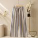 Women's Clothing Women's Striped Print V-Neck Top & Lounge Pants Set – Trendy Fall/Winter Outfit_ecoleips.com