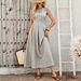 Xiyin Women's French Style Plaid Dress Summer Waist Cinching A-Line Midi Dress Independent Store European American Cross Border New_ecoleips.com