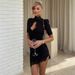 Talenza Women Black Lace Dress Vintage Sexy Hollow Out Lace Patchwork Mini Dress New High-Waisted Hot Girl Party Dress Vestidos_ecoleips.com