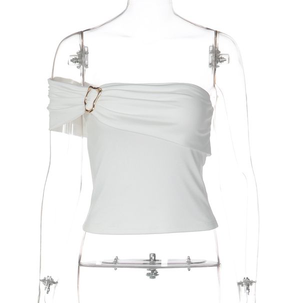 European And American Best-selling Women's Clothing 2026 Summer New Fashion Sexy Slim-fit Solid Color Tops Wholesale For_ecoleips.com