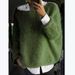 Women's Oversized Knit Sweater – Soft Acrylic Blend Crewneck Pullover (S-XXL, Ice Cream Pastels, Dropped Shoulder, Streetwear Essential)_ecoleips.com