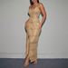 Women's Clothing sexy elegant dress sequined backless slim suspender long dress_ecoleips.com