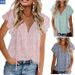 8 Colors Good Quality European And American Cross-Border Summer Women's Clothing Floral Casual V-Neck Chiffon Blouse_ecoleips.com
