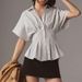 Waist-Cinching Striped Blouse With Pleated Detail – Slim-Fit Long Sleeve Shirt For Women (Blue/Black/Red/Pink/Yellow, S-Xl)_ecoleips.com