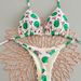 2025 New European And American Style Nylon Heart Bikini Set Solid Color Low Waist Tie-Up Women's Swimwear_ecoleips.com