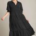 2025 New Fashion Comfortable Mid-Sleeve V-Neck Layered Dress For Women_ecoleips.com