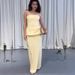 2025 Women's New Solid Color Sleeveless Tube Top And Bodycon Long Skirt Set_ecoleips.com
