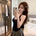Heavy-duty Rhinestone-embellished U-neck Halter Neck Camisole, Slim-fit, Sexy, Sleeveless, Base Top For Women, Spring_ecoleips.com
