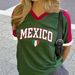 Summer Women's Y2K Slim Fit Top Short Sleeve V Neck Letter Print Loose Straight Cut Street Style_ecoleips.com