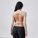 Women’s Long-Sleeve Fitness Top – Breathable Mesh Back Cutout, Stretchy Workout Tee For Yoga & Gym (3 Colors, S-L)_ecoleips.com
