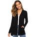Women's Oversized V-Neck Modal Knit Cardigan Long Sleeve Duster Coat Lightweight Layering Essential for Work And Weekend in 8 Colors_ecoleips.com