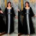 Women's Clothing Hot Diamond Long Skirt Chiffon Puff Sleeve Dress With Belt_ecoleips.com