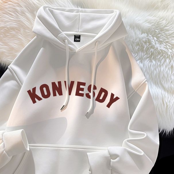Men's American Style Heavyweight Hoodie Winter Sportswear Fleece Lined Thickened Hooded Jacket Trendy Brand Top for Women Autumn Winter_ecoleips.com
