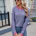 Women's Fashion Striped Knit Sweater With Contrast Color Trim, Loose Fit Long Sleeve Pullover Top For Casual Streetwear_ecoleips.com