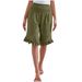 2025 Independent Store Women's New European And American Style High-Waisted Pleated Irregular Hem Cotton-Linen_ecoleips.com